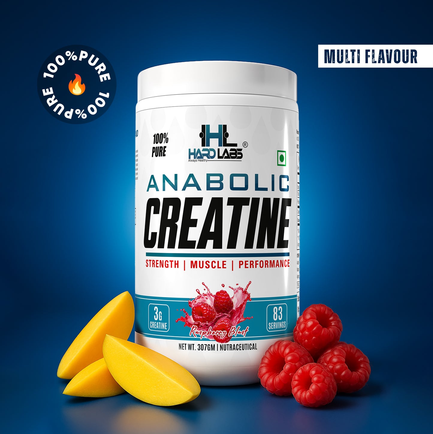 Anabolic Creatine Monohydrate – front image multi Flavor