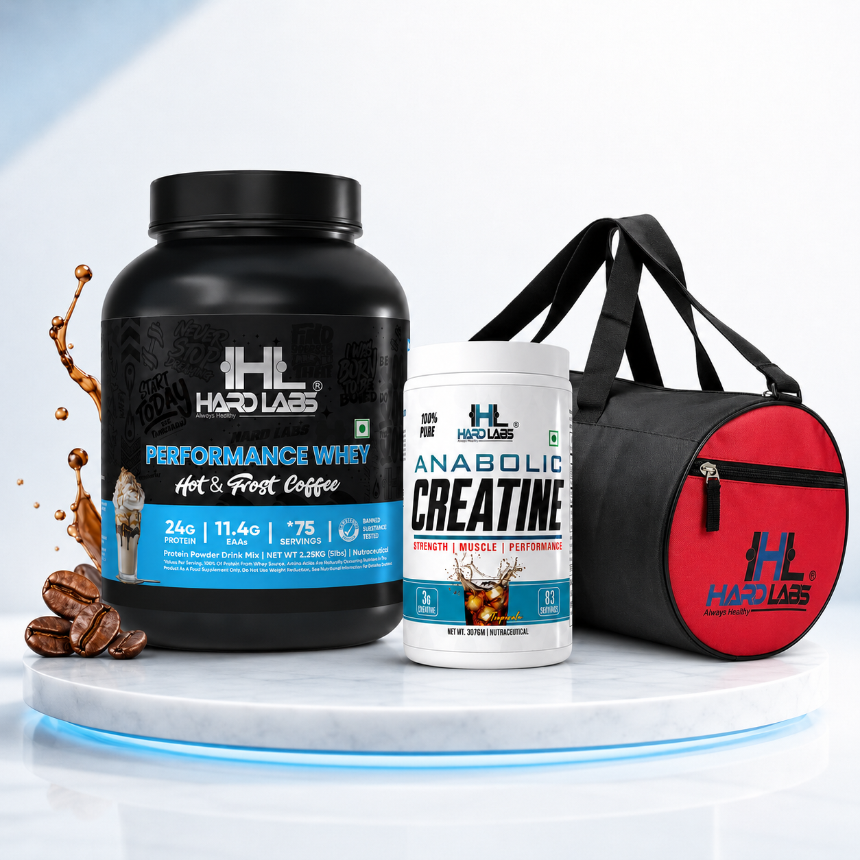 Performance WHYE AND ANABOLIC CREATINE MONOHYDRATE With Free GYM BAG