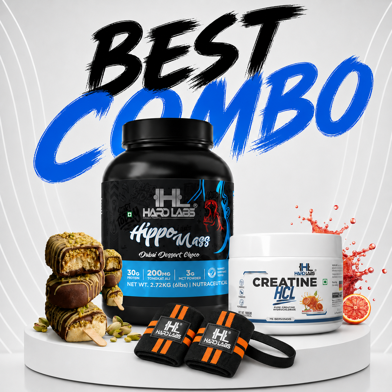 Hippo Mass 6 LBS And Creatine HCL And wrist band free