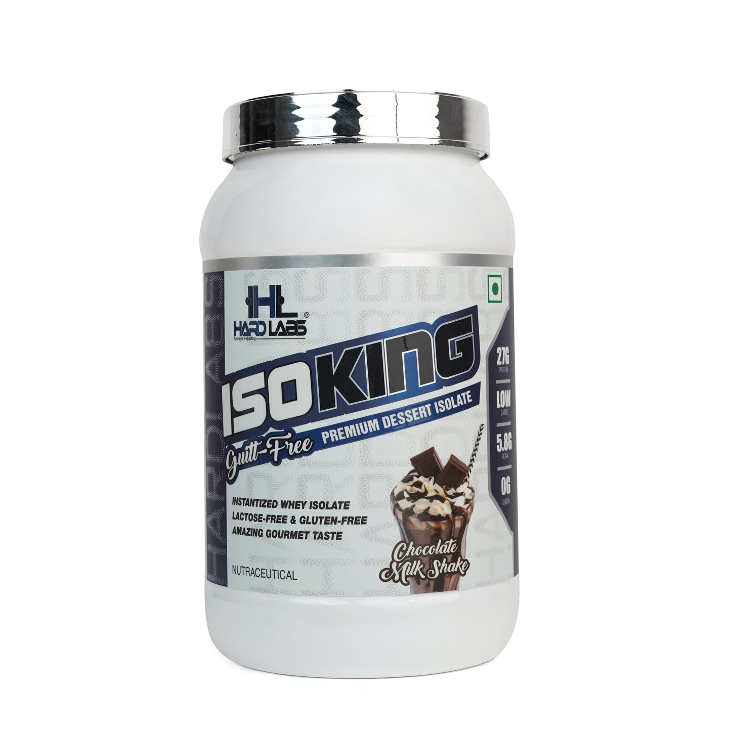 IsoKing Isolate Protein Chocolate Front Packaging 1kg