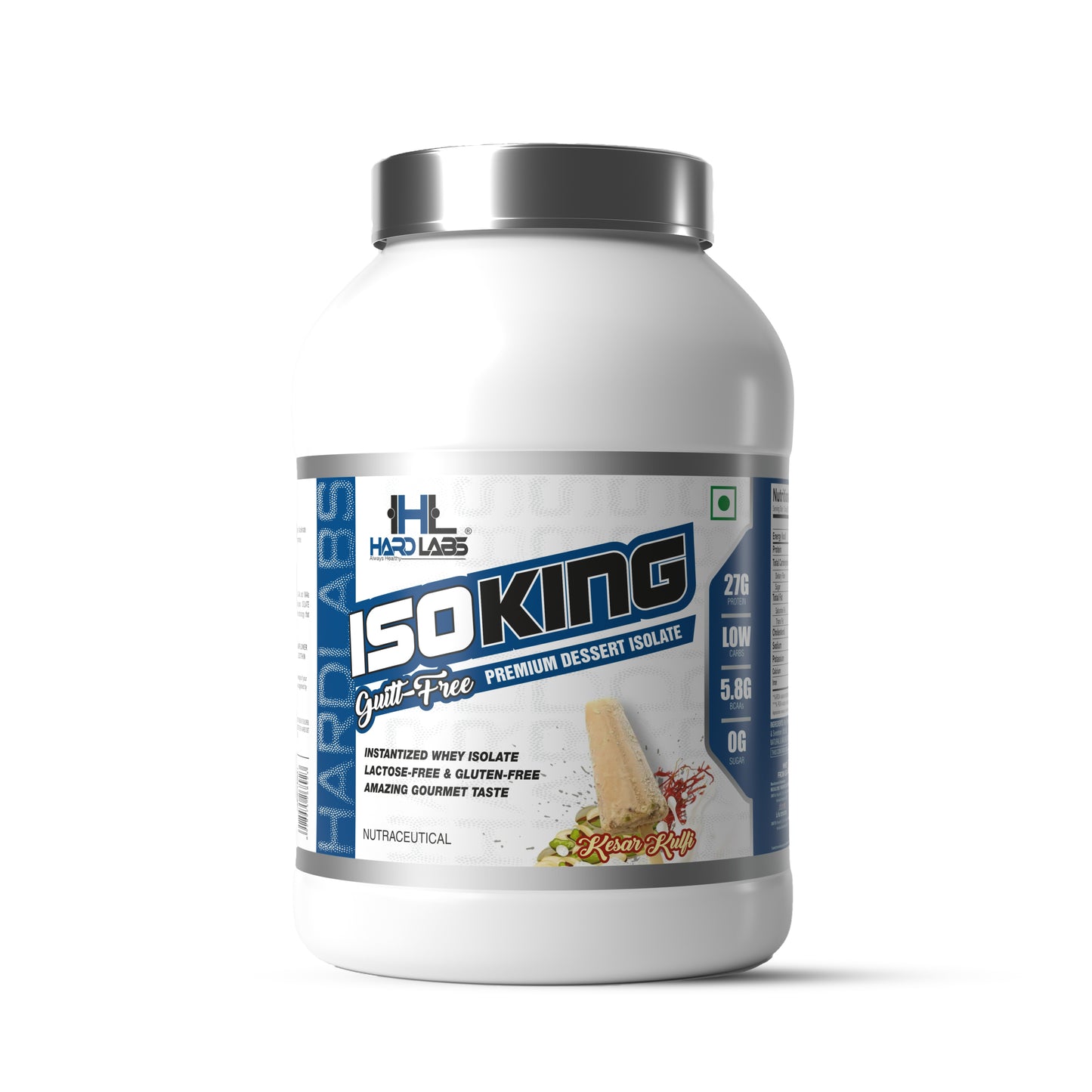 IsoKing Isolate Protein Kesar Kulfi Front Packaging 2kg