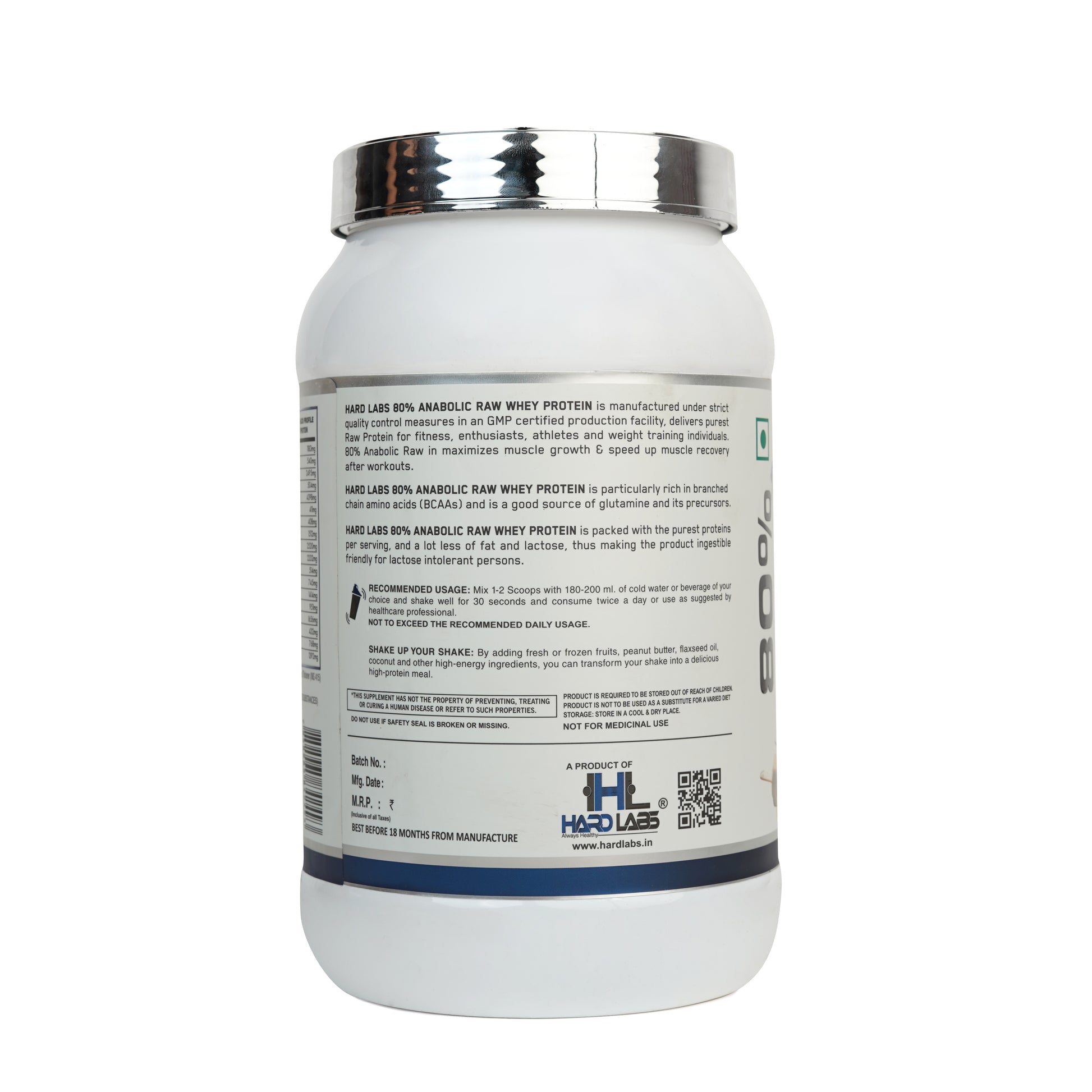 Anabolic Raw Whey Protein Left side image