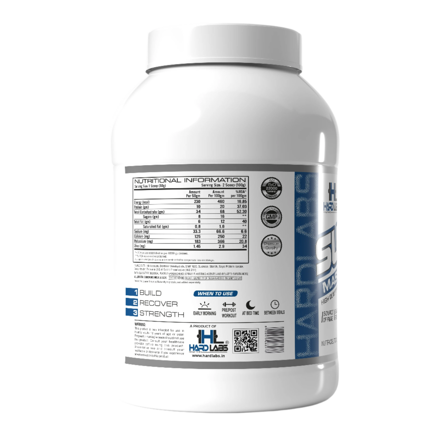Super mass gainer nutritional information