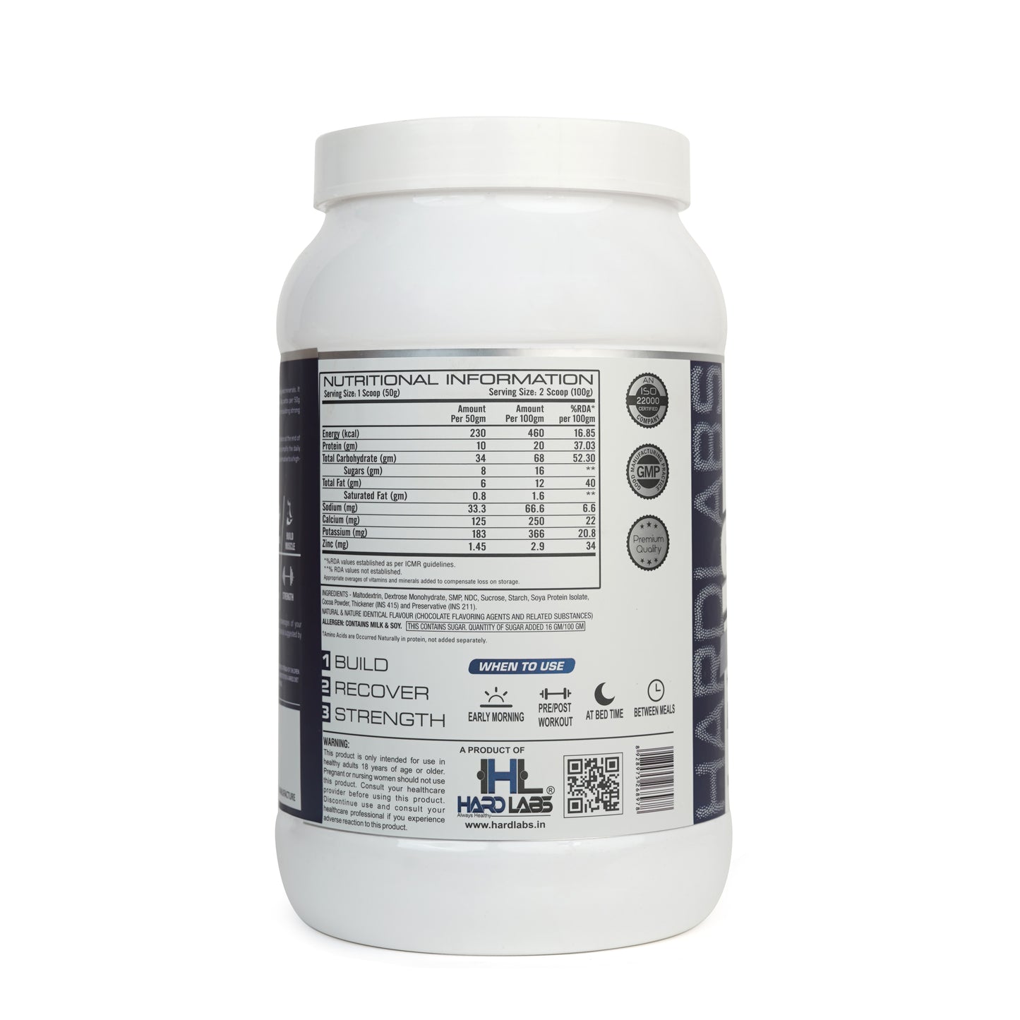 Super mass gainer nutritional information