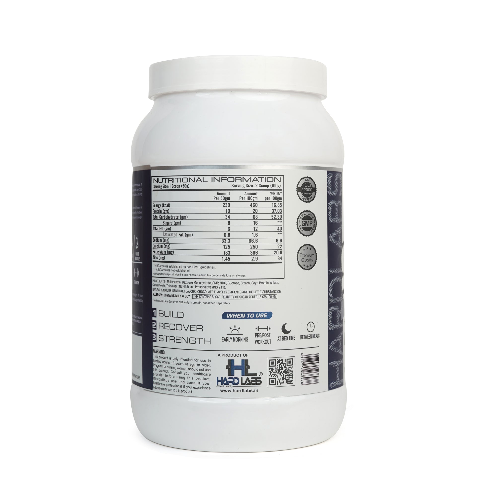 Super mass gainer nutritional information