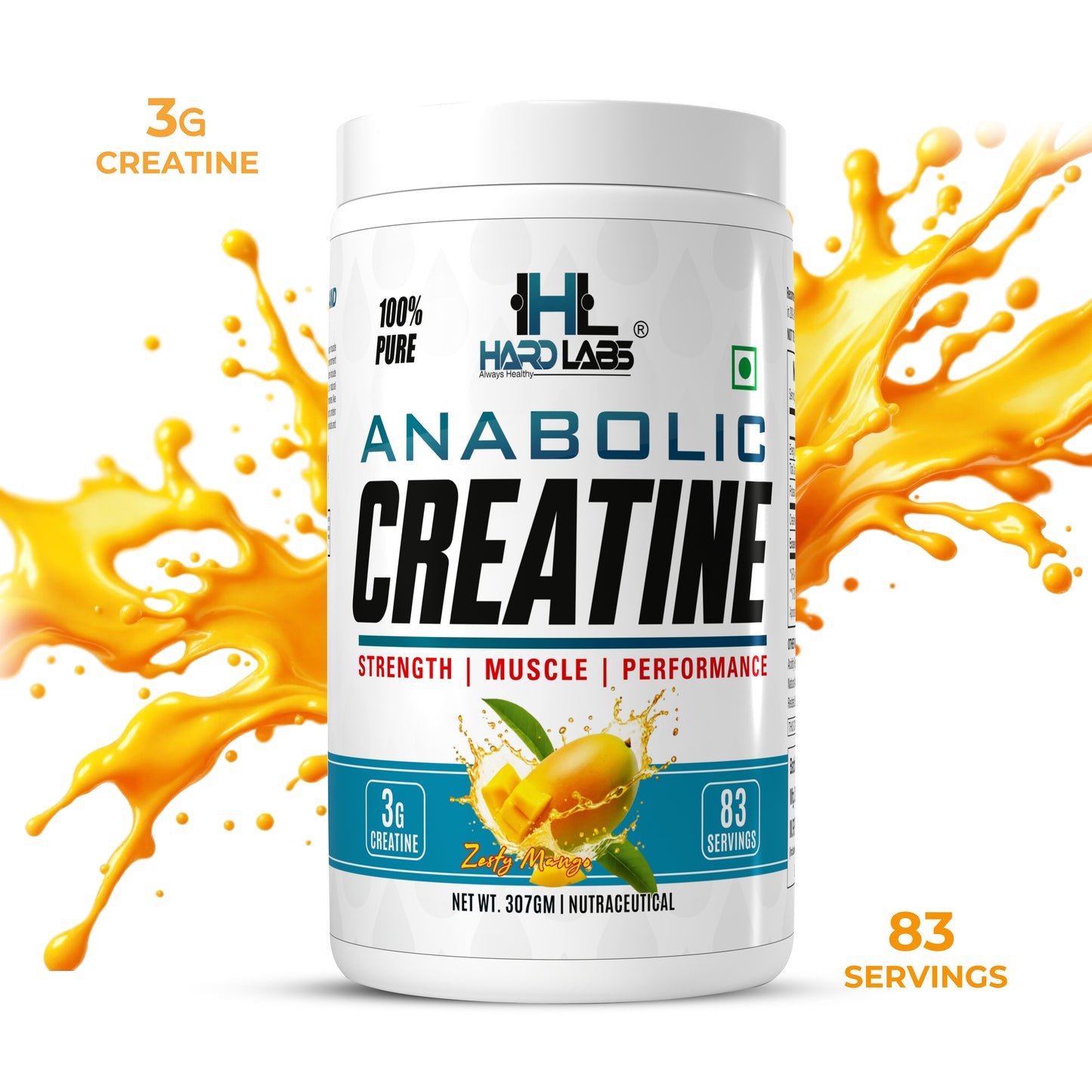 Anabolic Creatine Monohydrate – Mango Flavor