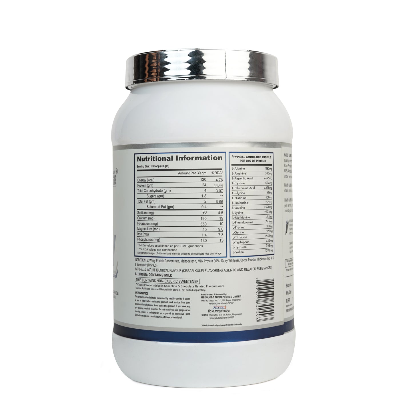 Anabolic Raw Whey Protein Right side view