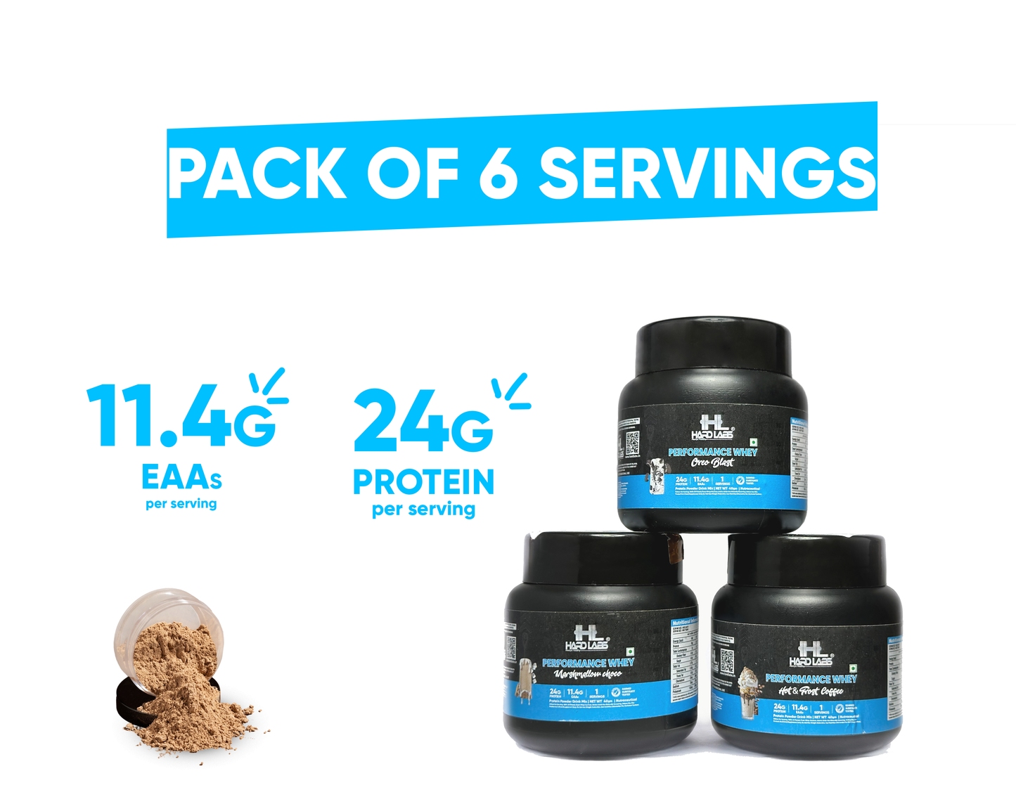 6 JAR OF PERFORMANCE WHEY