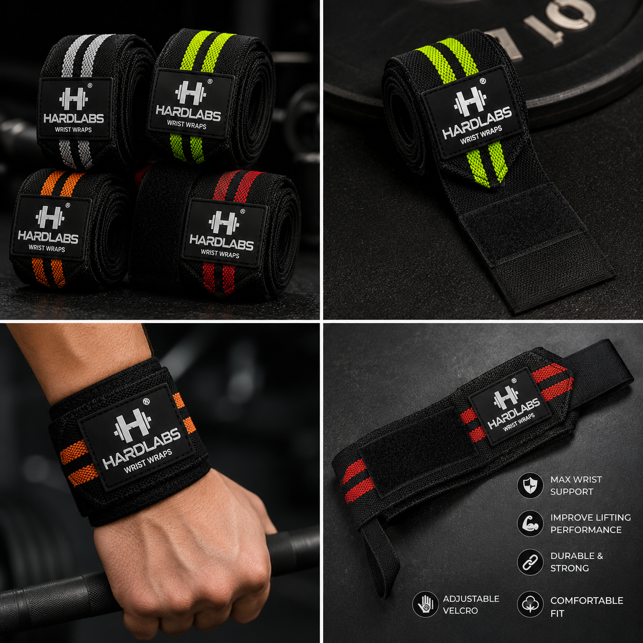 HARDLABS ProLift Wrist Wraps