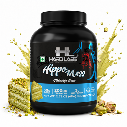 Hardlabs Hippo Mass Gainer – 30g Protein Weight Gainer with Tongkat Ali & MCT