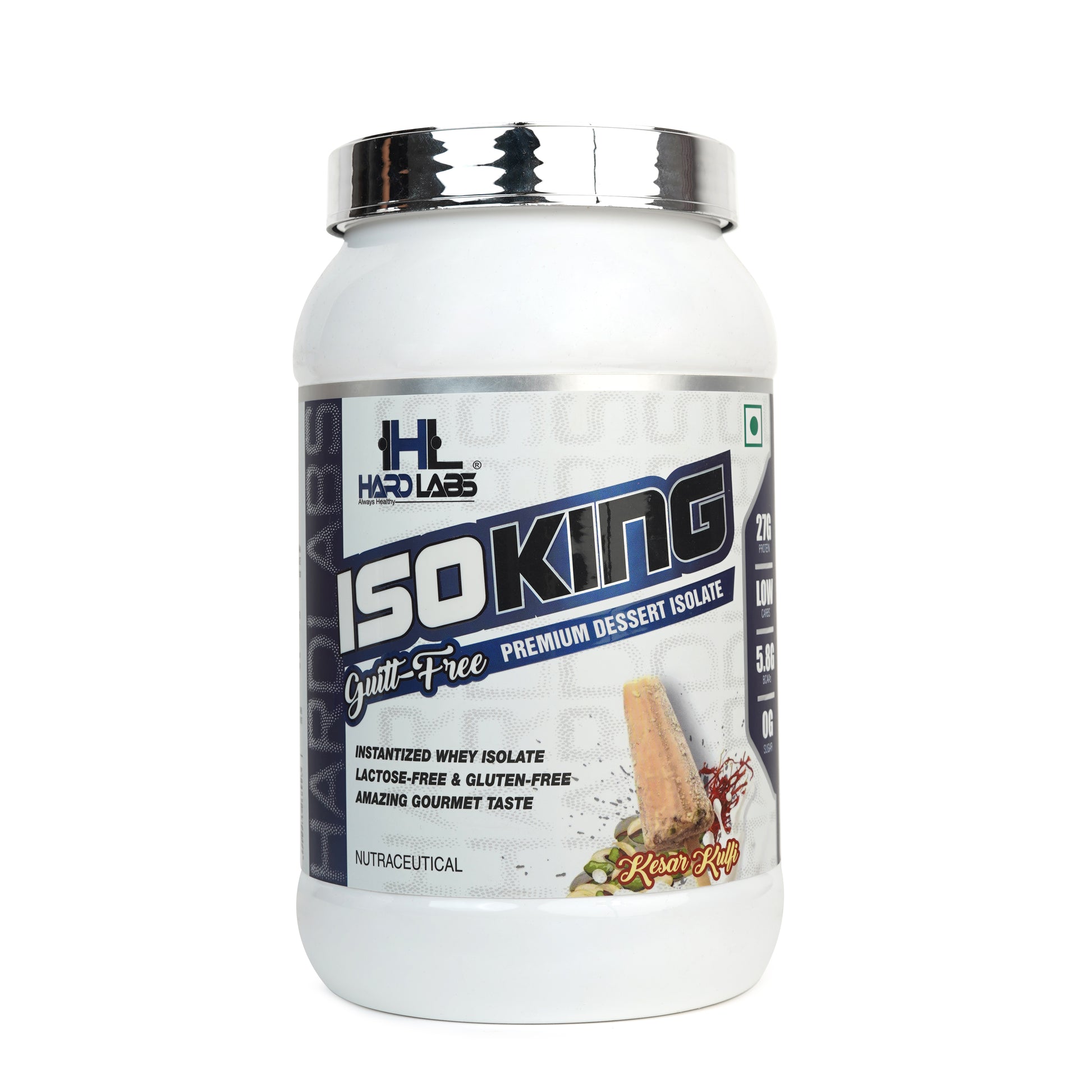 IsoKing Isolate Protein Kesar Kulfi Front Packaging 1kg