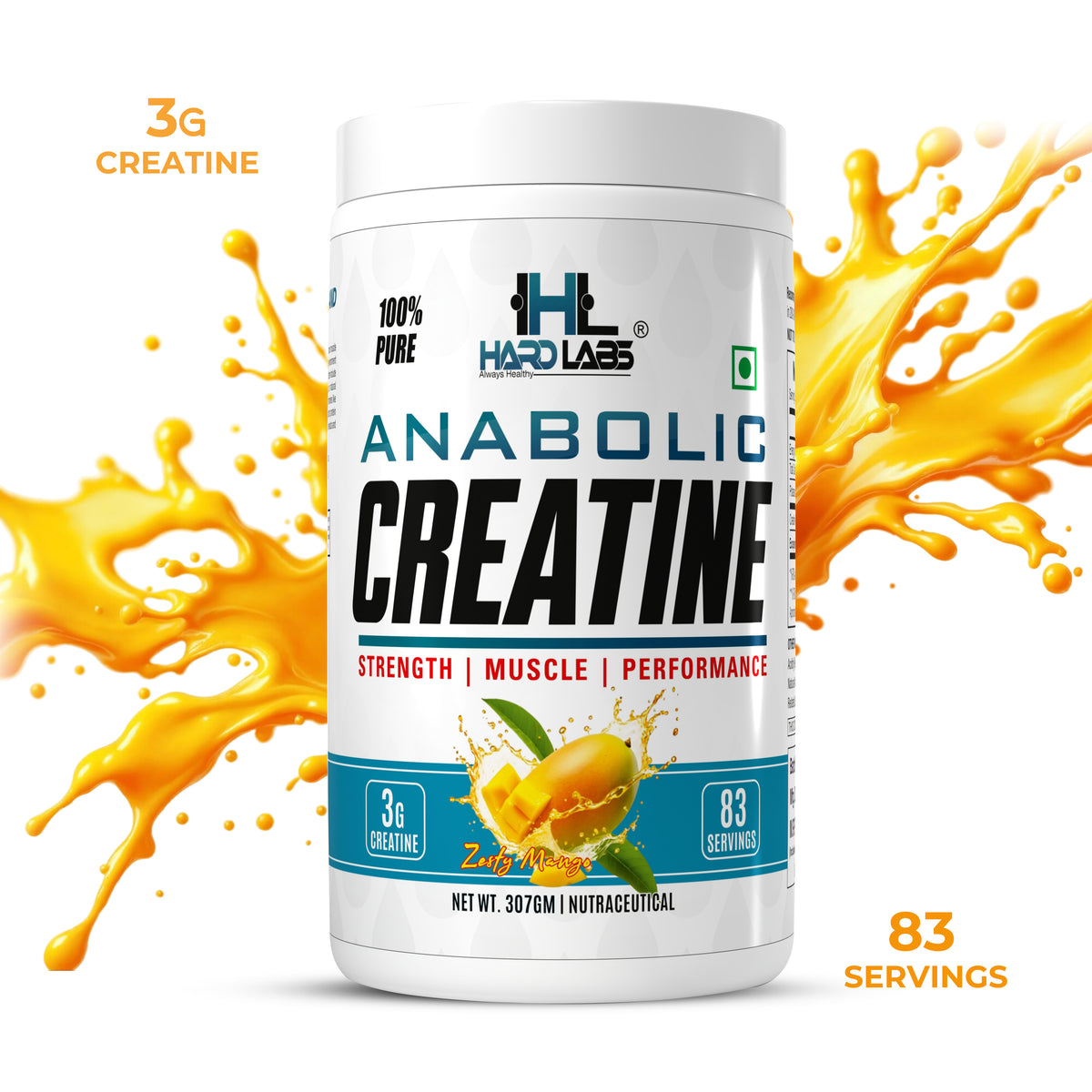 Anabolic Creatine Monohydrate – Mango Flavor