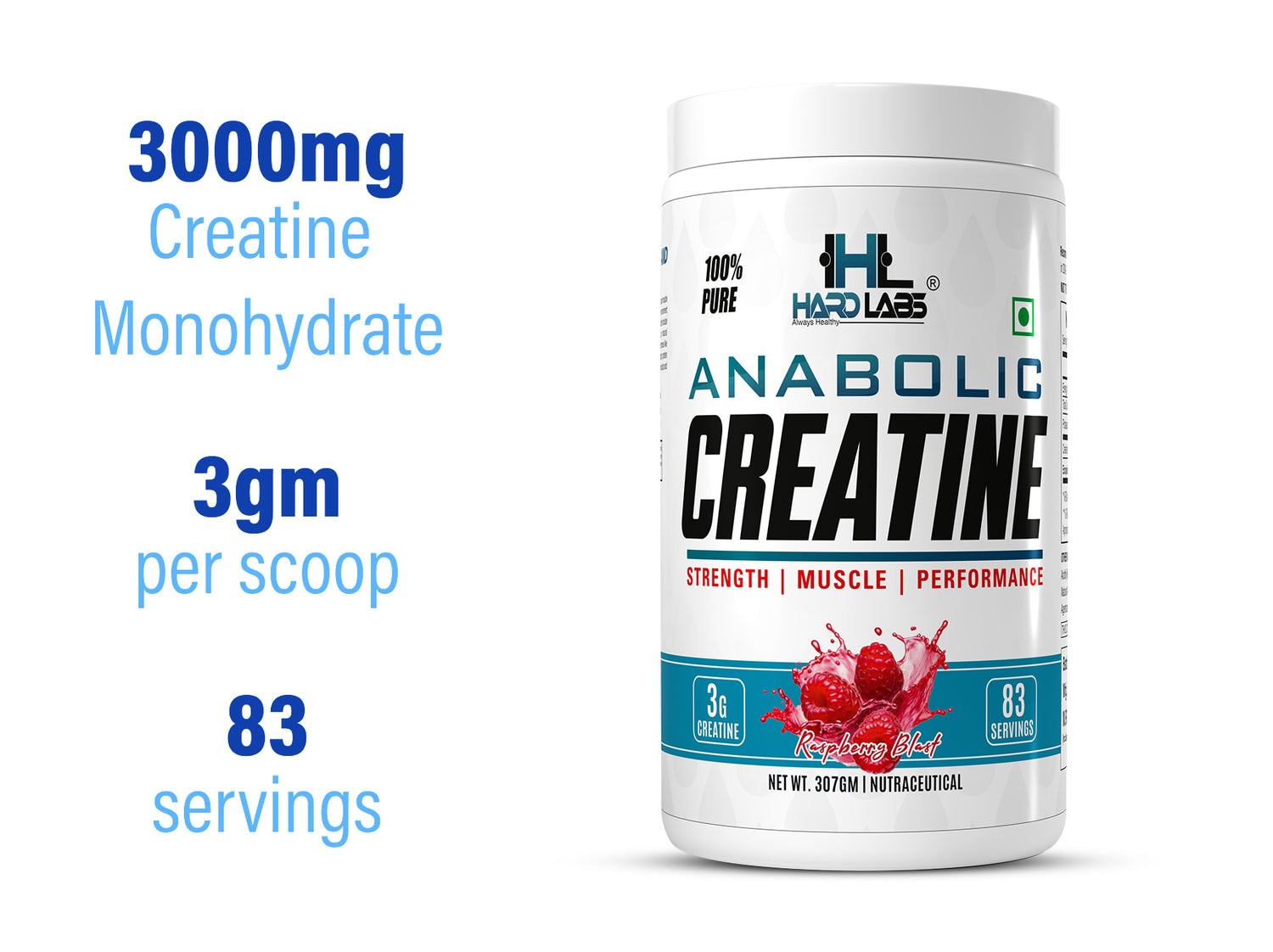 Anabolic Creatine Monohydrate – Front View