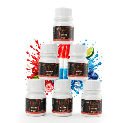 Hardlabs Traveling Combo Pack – 6 Hyena Pre-Workout Sachets + 6 Performance Whey Sample Packs with FREE 1 Gym Sando